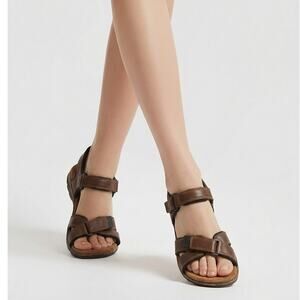 Dr. Scholls Gus Slingback Memory Fit Foam Leather Sandals Womens Size 42.5